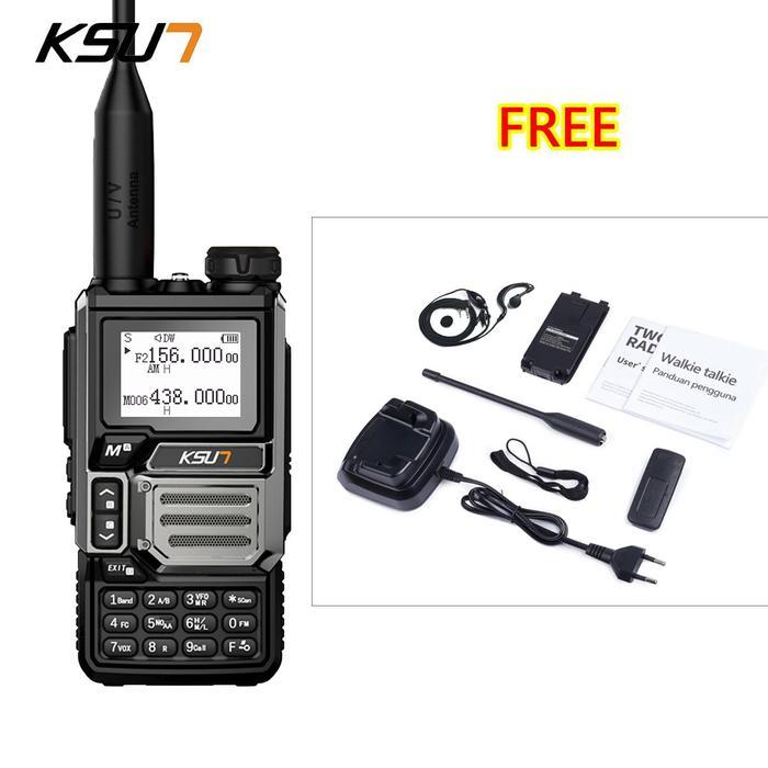 (Aoki Electronic Store) KSUN X-TFSI WALKIE TALKIE ALLBAND HANDY TALKY 200 CHANNELS HT JARAK JAUH 5KM