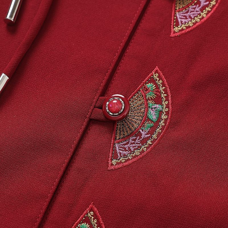 Baju Lansia Musim Panas Kemeja Lengan 3/4 Blus Ringan Wanita Pendek Warna Cerah