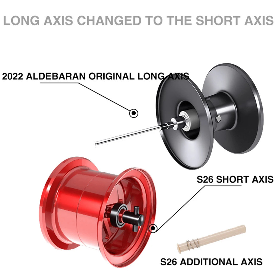 KKR S26 New DIY Ultralight Spool For 2022 ALDEBARAN BFS Baitcasting Reel Bait Finesse Lightweight Sh