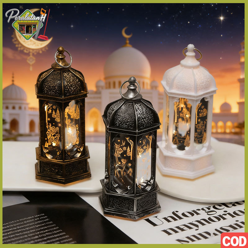 Lentera LED Kubah Dekorasi Idul Fitri Lampu Perlengkapan Ramadan Lentera LED Kubah Masjid
