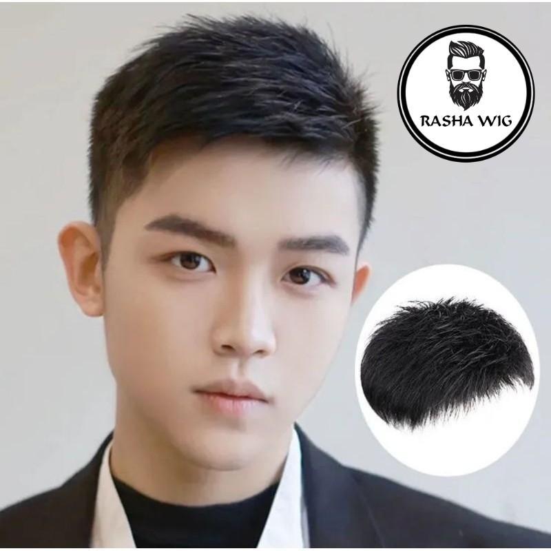 TOUPEE PRIA RAMBUT PENUTUP BOTAK TOUPEE RAMBUT PALSU PRIA PENDEK WIG PRIA MURAH