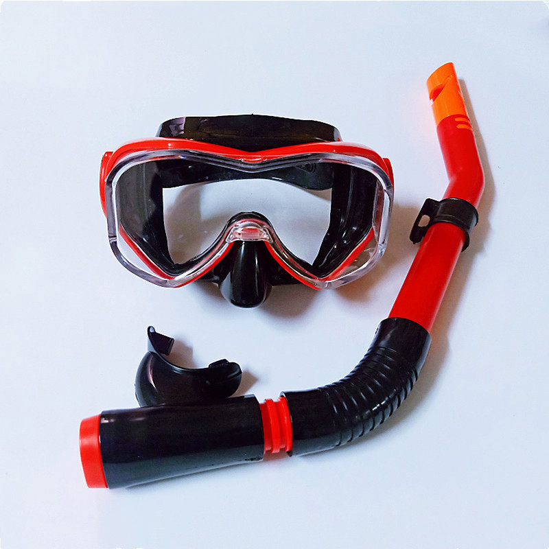 Professional Snorkel Set Full Face Mask Diving Goggles Equipment Deep Sea Suit Full Tempered Glass D