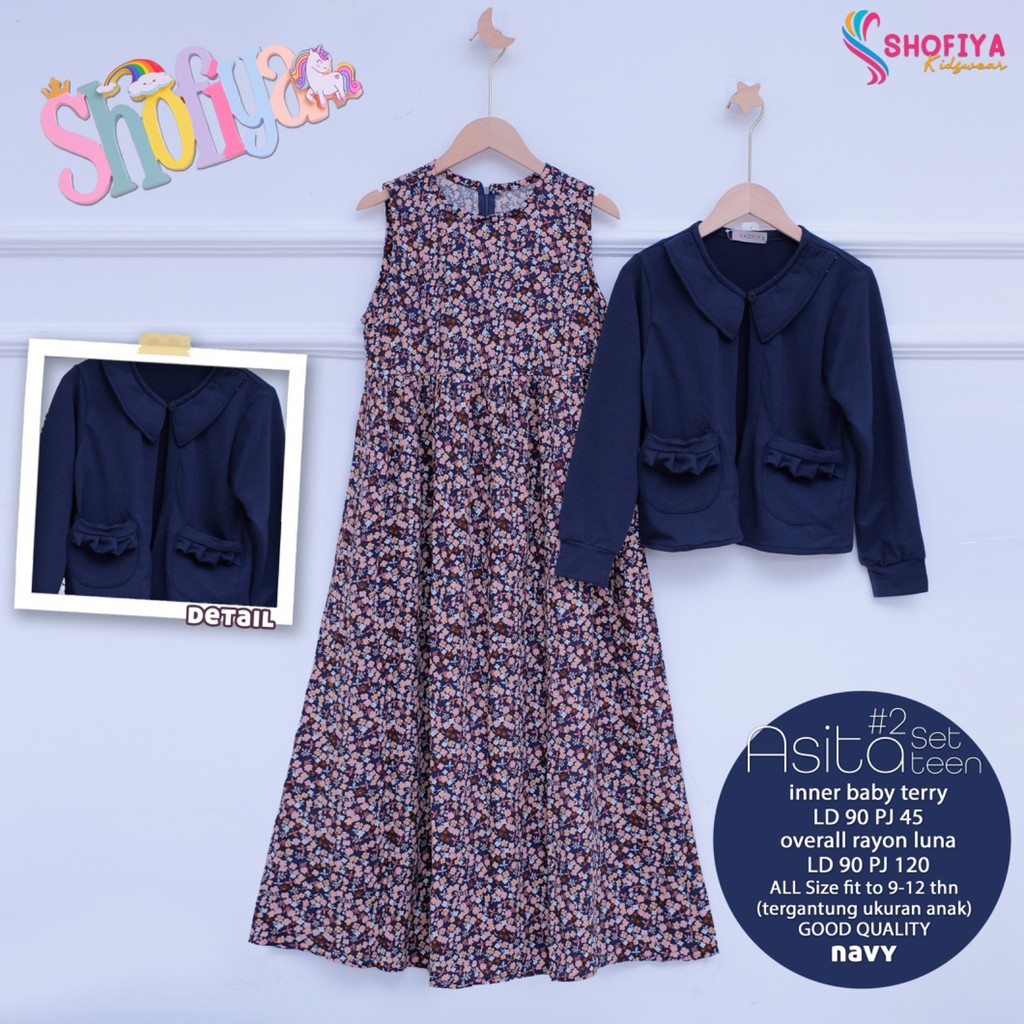 TEENARA ASITA 2 TEEN SET DRESS REMAJA MOTIF VIRAL HITS LEBARAN 2026