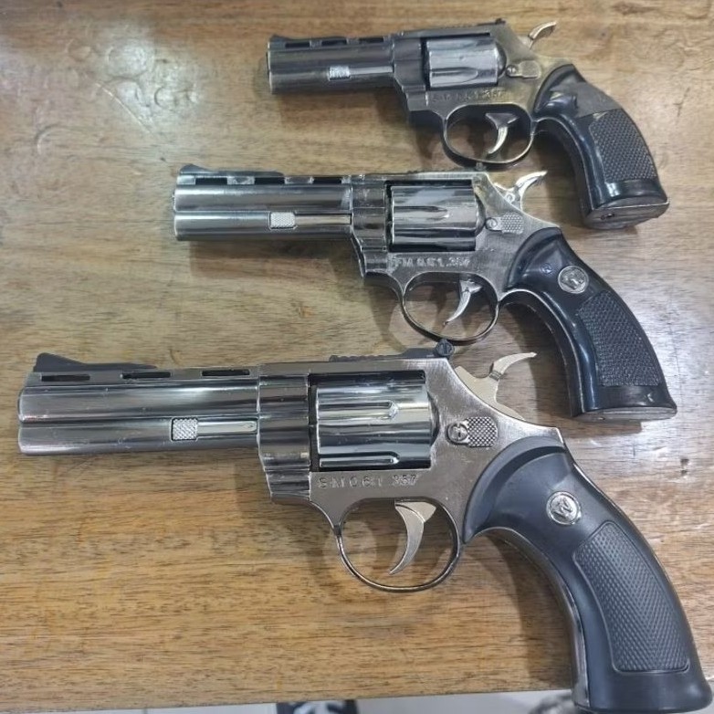 Korek Pistol Bara Replika Python 357 Free Sarung Aksesoris Souvenir Unik