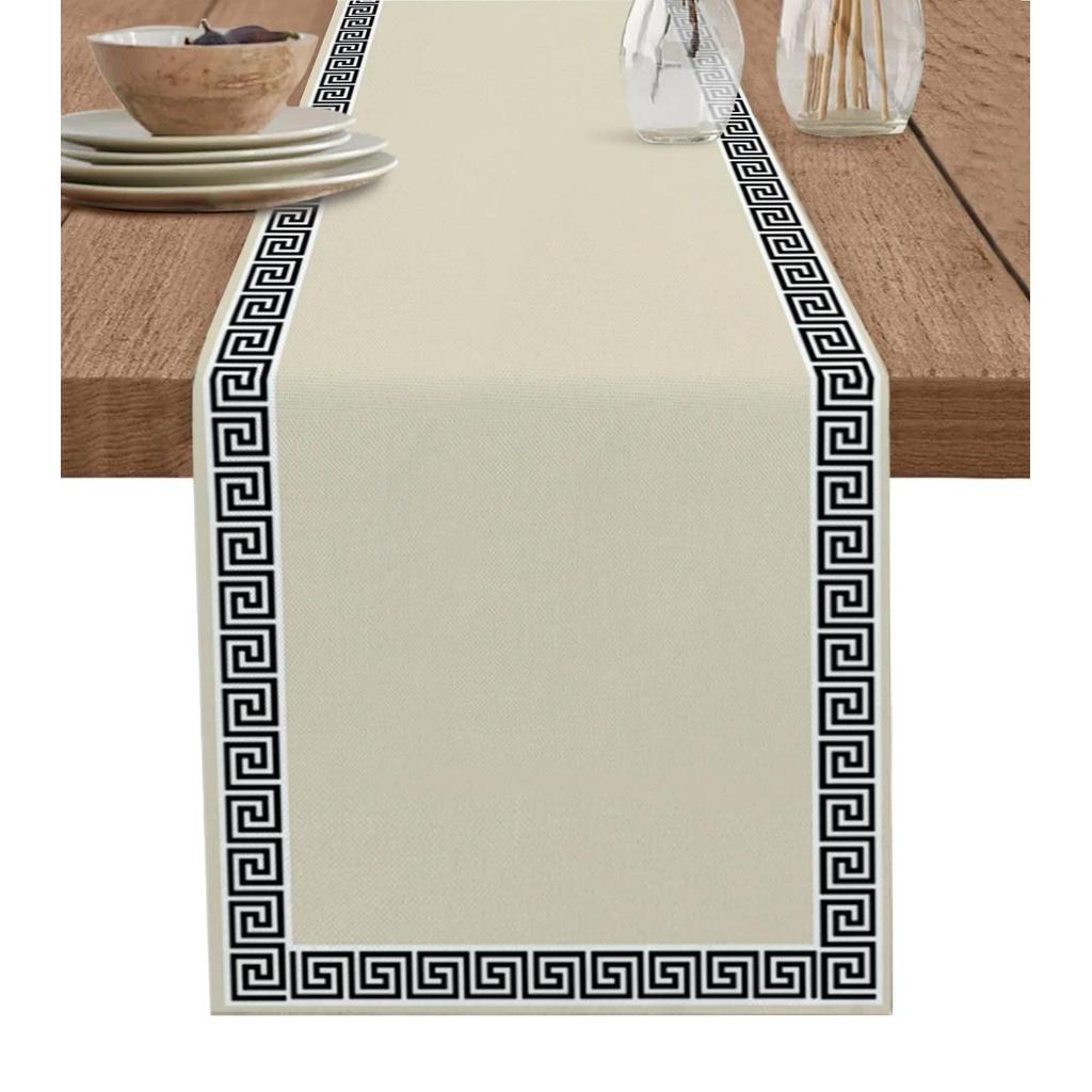 VIKAMA Simple Chinese Pattern Table Runner Decoration Home Decoration Table Decoration Table Decorat