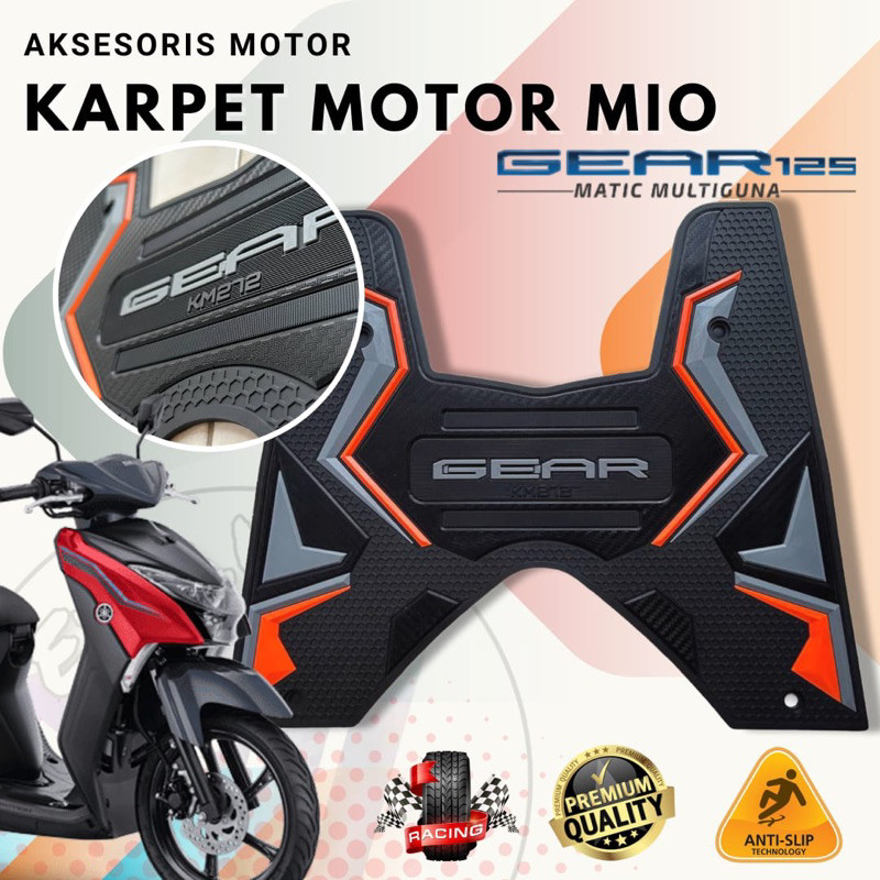 Karpet Motor Yamaha Mio Gear 125 / Karpet Mio Gear / Alas Kaki Mio Gear / Pijakan kaki Mio gear