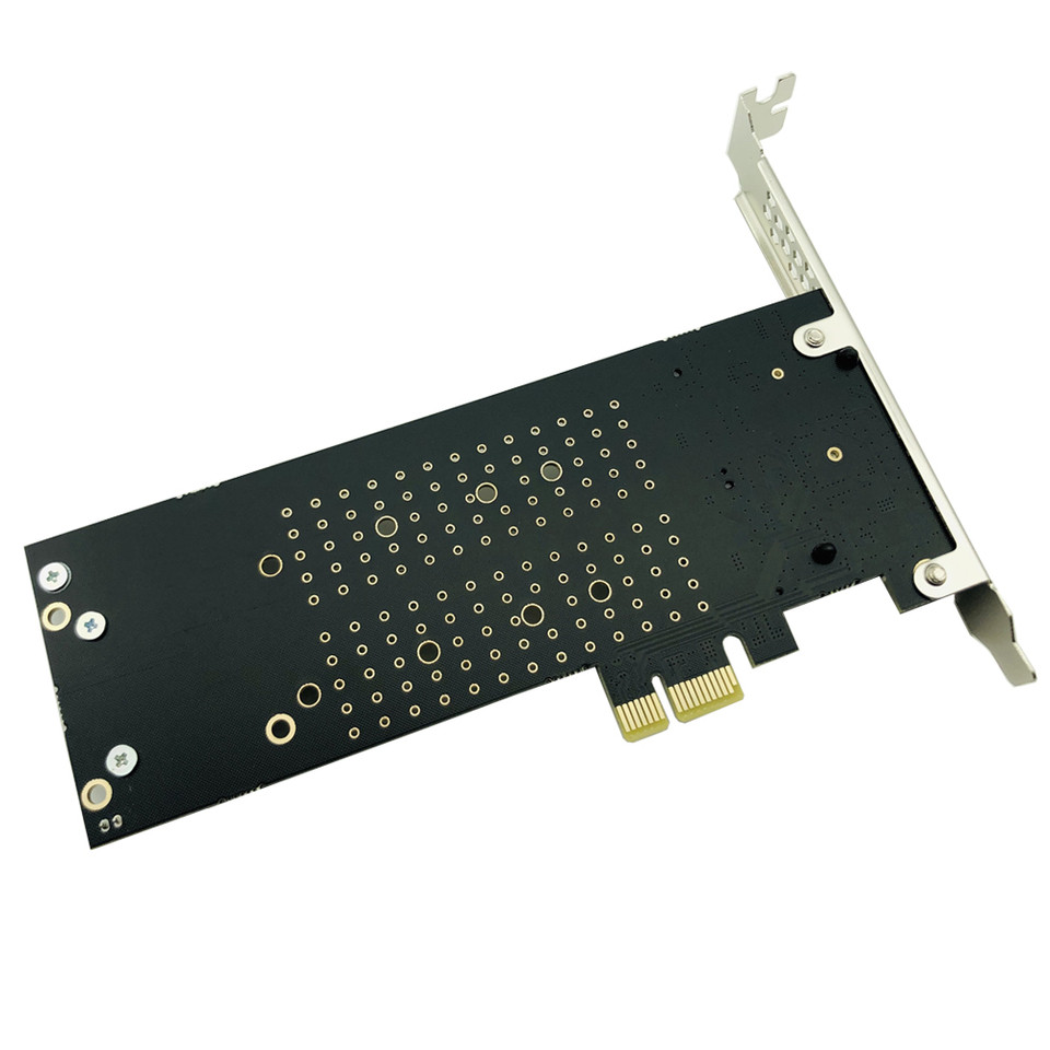 PCIe to M2 NVMe adapter card Dual NVMe SSD support with PCIe X1 expansion card