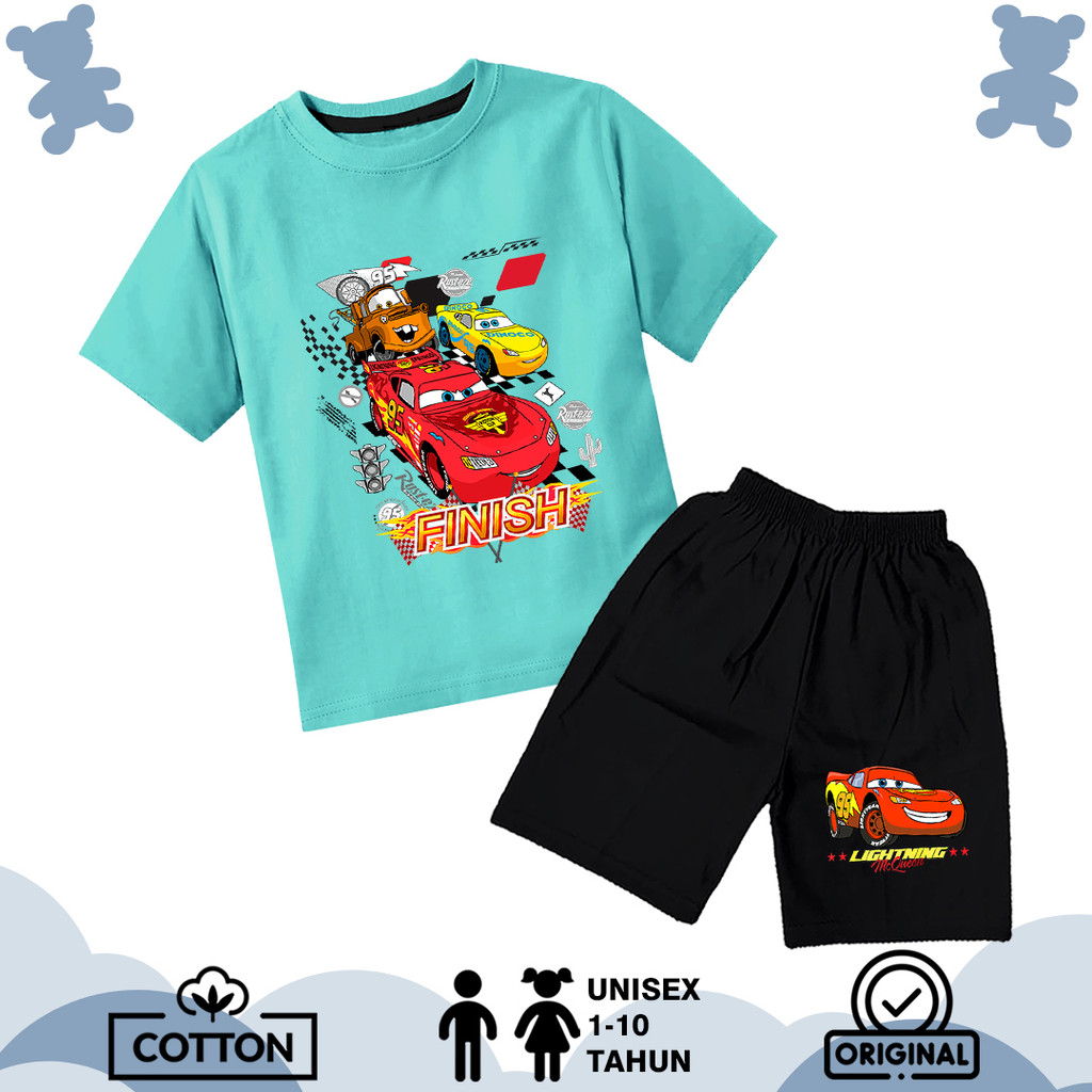 BAJU KAOS SET SETELAN ANAK LAKI LAKI PEREMPUAN COWOK CEWEK UNISEX UMUR 1 2 3 4 5 6 7 8 9 10 MOTIF CA