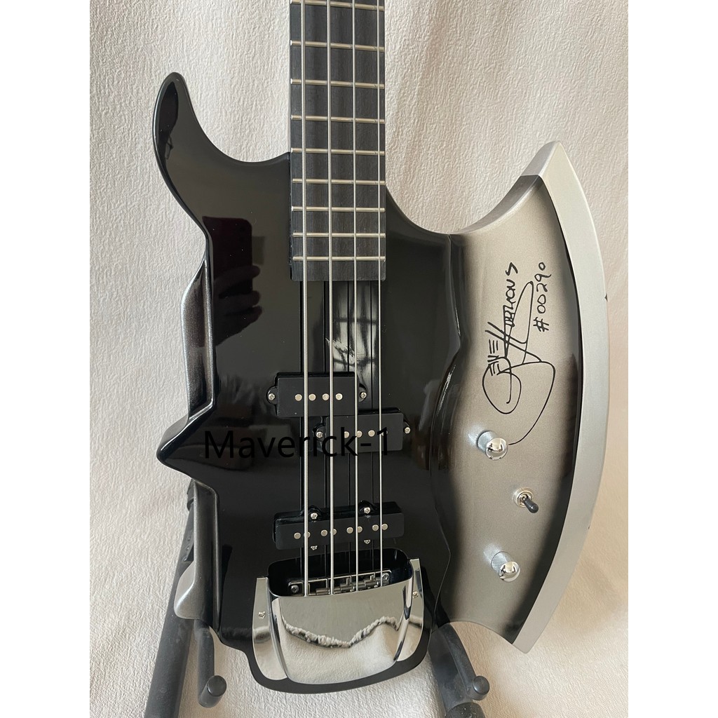 Bass Gene Simmons 4 String Electric Bass Guitar Rosewood Fretboard Black