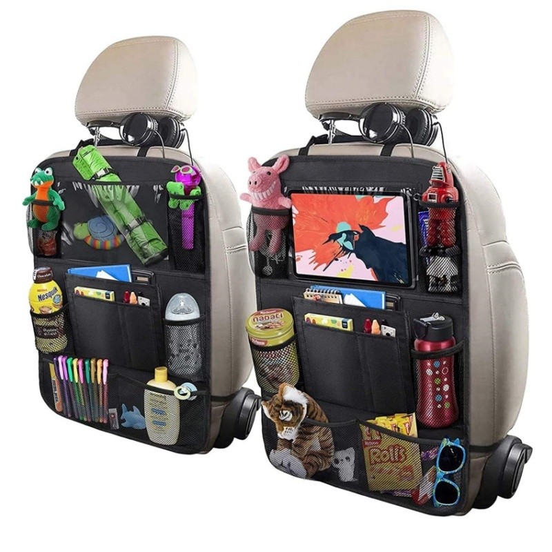 Car Interior Accessories Car Seat Back Storage Anti-kick Bag Simple Oxford Material Snack Toy Storag