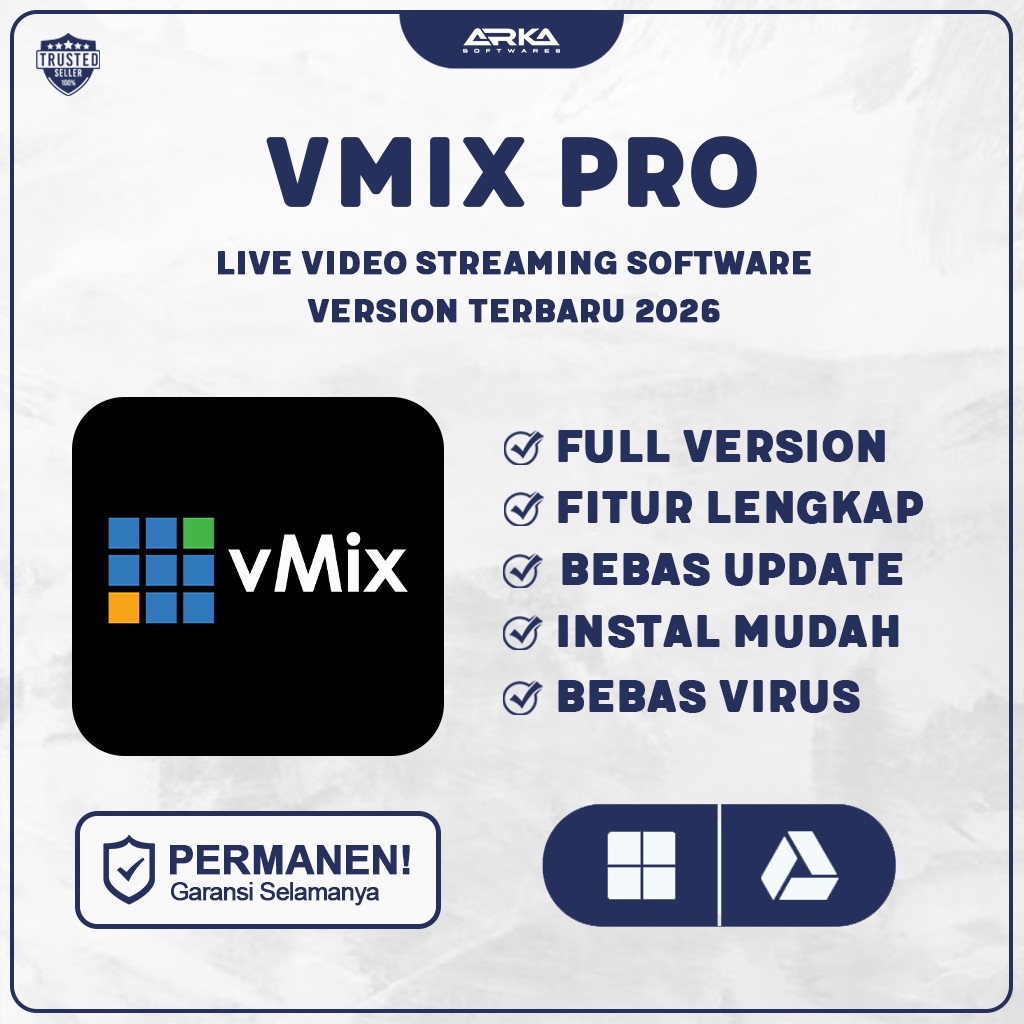 vMix Pro 28 Full Version Lifetime Windows Software Live Streaming Youtube Facebook 4K PC