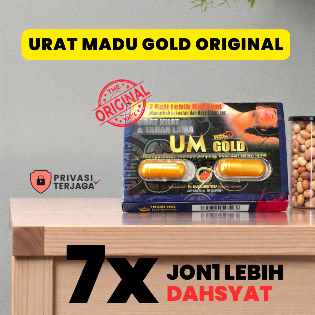 UM GOLD BLISTER ORIGINAL | HERBAL URAT MADU ORIGINAL KEMASAN EKONOMIS 3 SACHET | UM GOLD ORI | UM GO