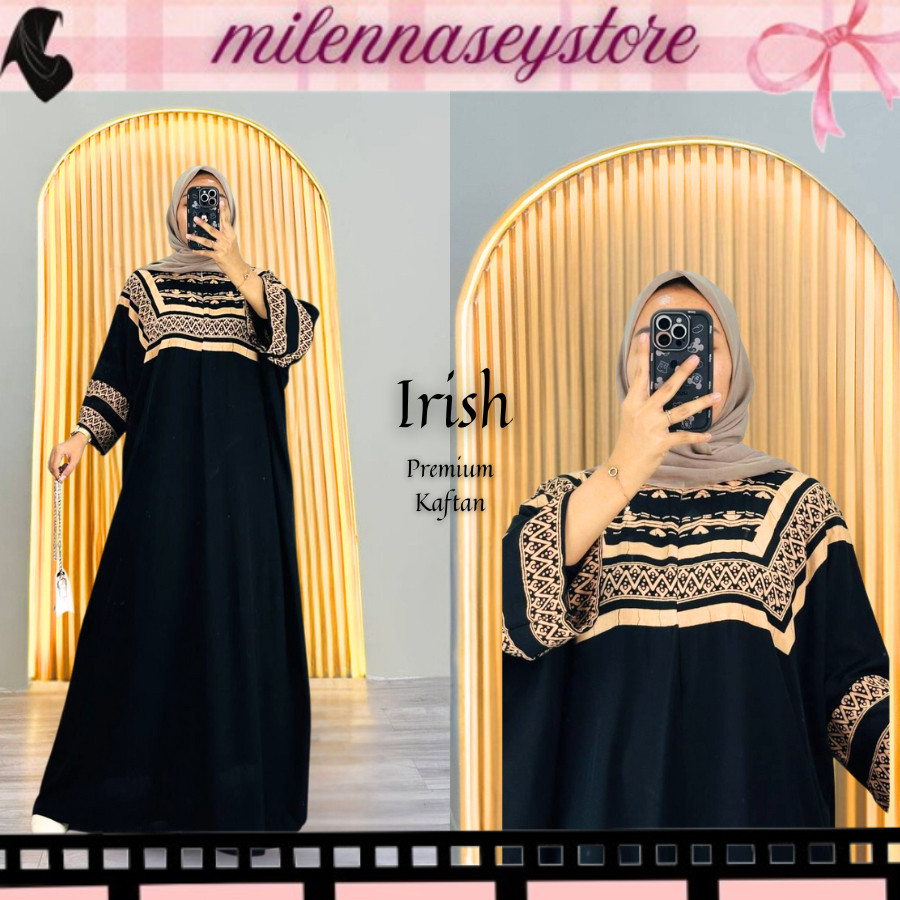 TERBARUU Irish Premium Kaftan Abaya by Rayon Jumbo - Daster Kaftan Cocok untuk sehari - hari elegan 