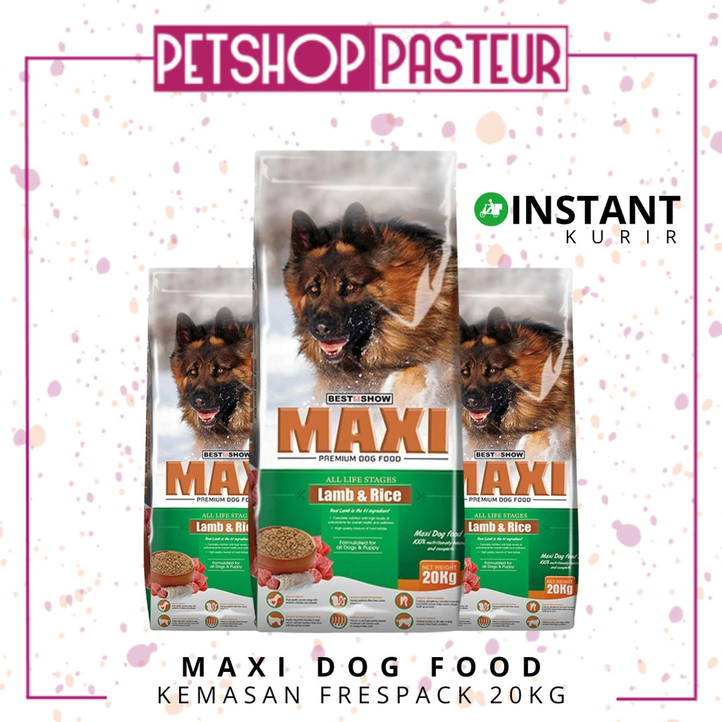 Maxi Dog food 20kg Lamb - Makanan Anjing lamb & rice