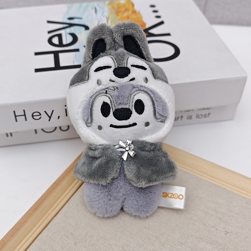SKZOO Stray Kids KPOP 12CM FM Cape Series Bang Chan Cute Cartoon Plush Doll Bag Keychain Accessories