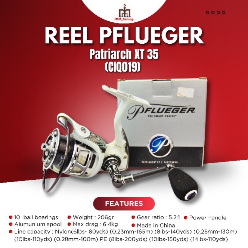 REEL PFLUEGER PATRIARCH XT | Alat Gulungan Pancing | Spinning