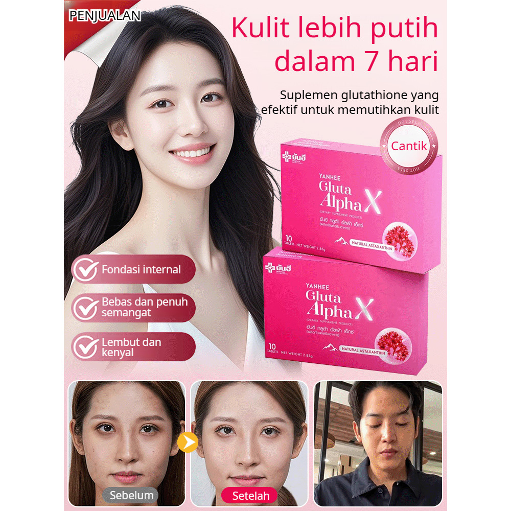 Glutathione & Collagen Suplemen Glutathione Pemutih Efisiensi Tinggi JC/Suplemen Pemutih/Glutathione