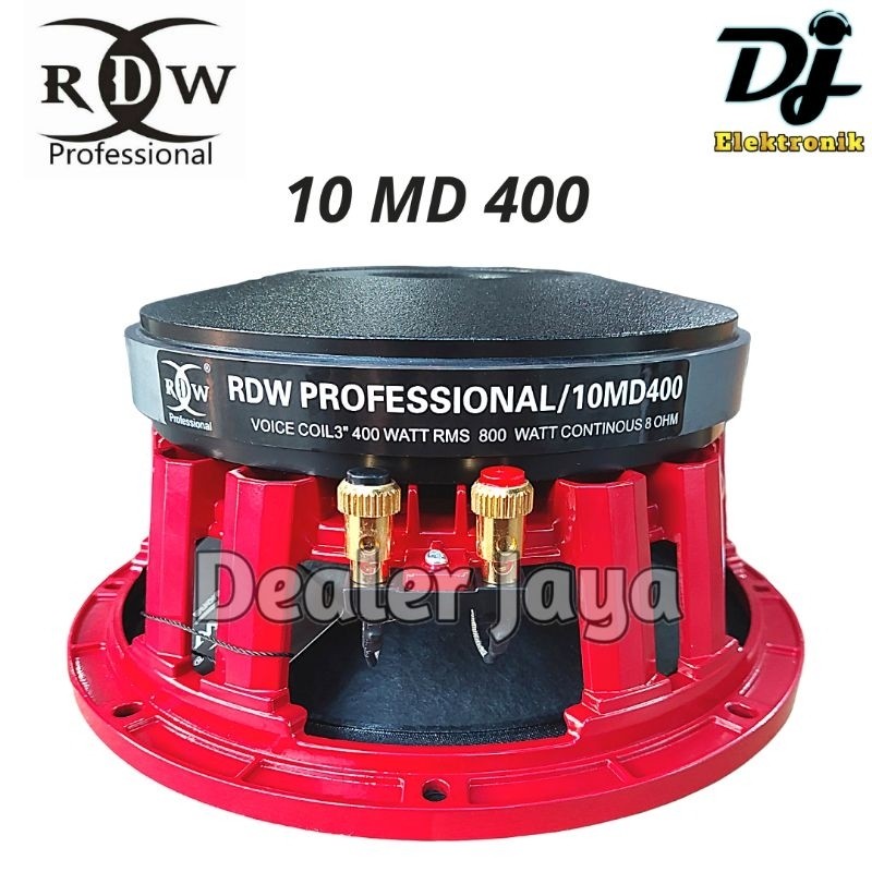 Speaker Komponen RDW 10 MD 400 / 10MD400 - 10 inch