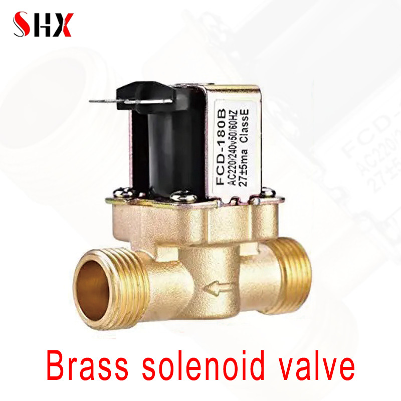 Normally Closed Brass Electric Solenoid G12 DC12v DC24v AC220v Water Air Inlet Flow Switch for Solar