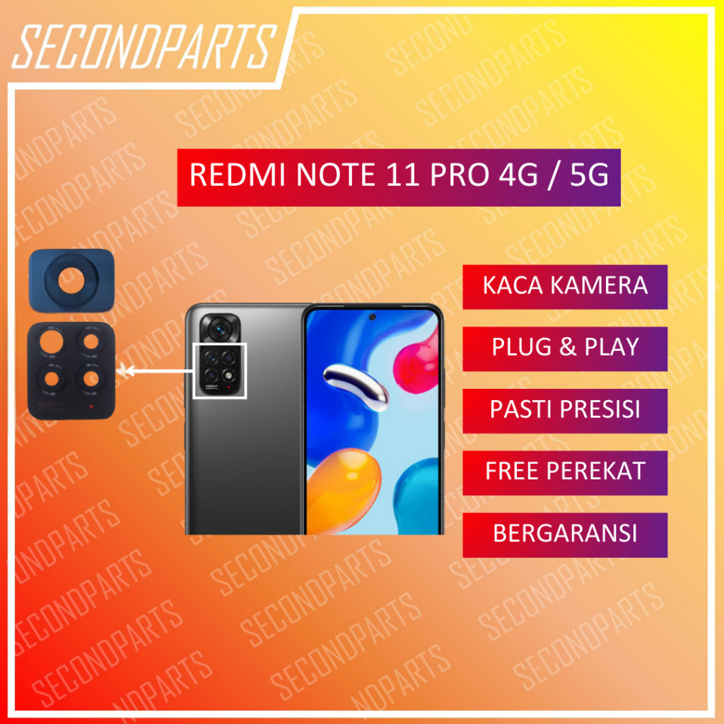 KACA LENSA KAMERA BELAKANG REDMI NOTE 11 PRO 4G / NOTE 11 PRO 5G ORIGINAL