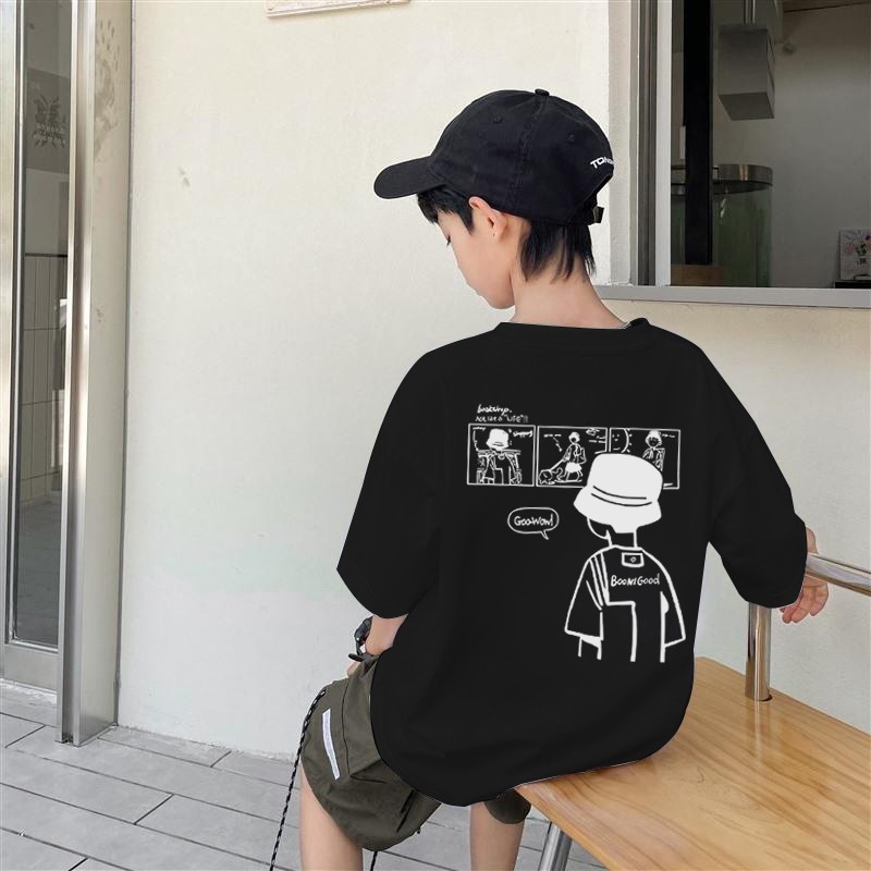 Kaos anak pria|2-12 Tahun|Cetakan gaya Korea|korea style premium baju atasan|Anak pria 10 tahun impo