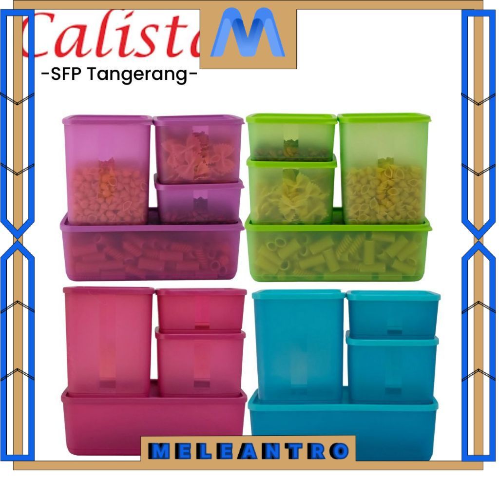 Calista Aurora Toples Set isi 4pcs Full Colour BPA FREE Toples Besar isi 4 PCS Calista Premium