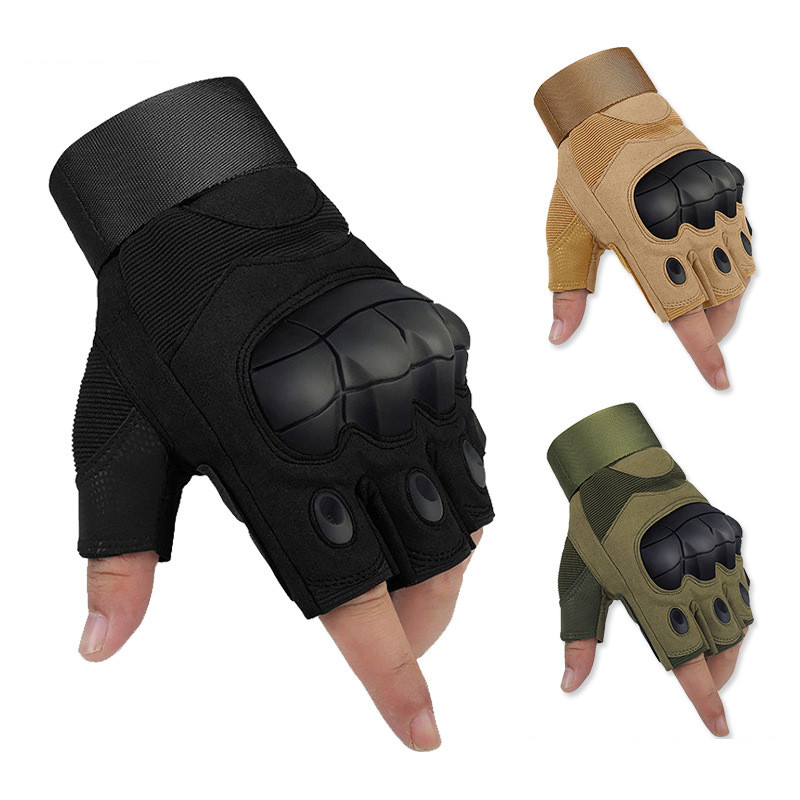 Tactical Half Finger Gloves Outdoor Mountaineering  Protective Gloves Custom Logo
