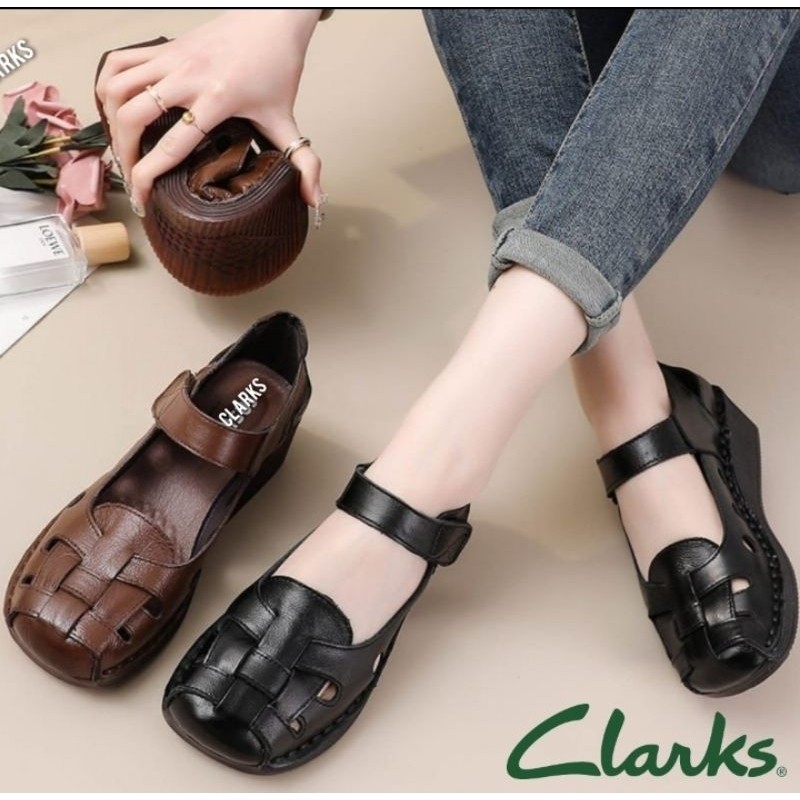 PROMO Clarks sepatu sendal 8689 / Clarks sepatu sandal ketupat / Sandal sepatu wanita BISA COD