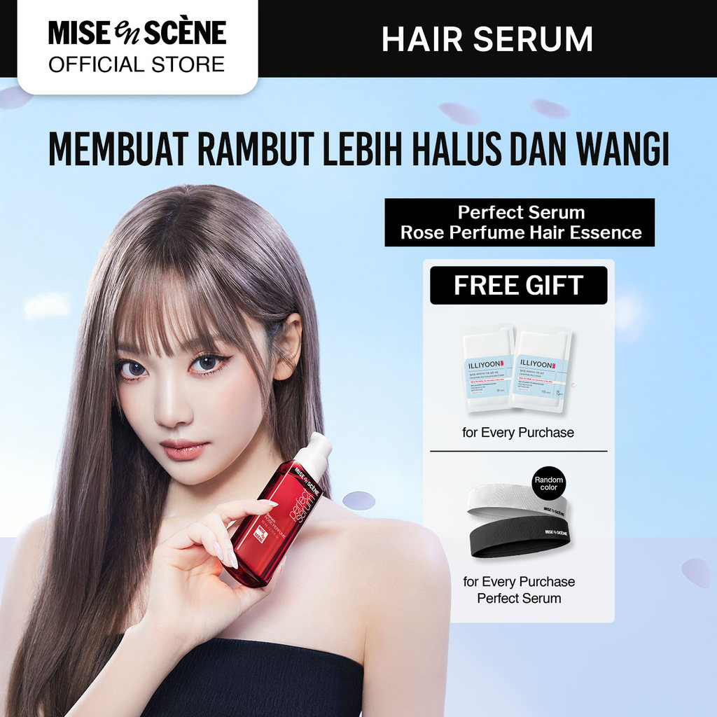 mise en scene Perfect Serum Rose Perfume 80ml -  Hair Serum untuk Rambut Rusak Wangi Tahan Lama deng