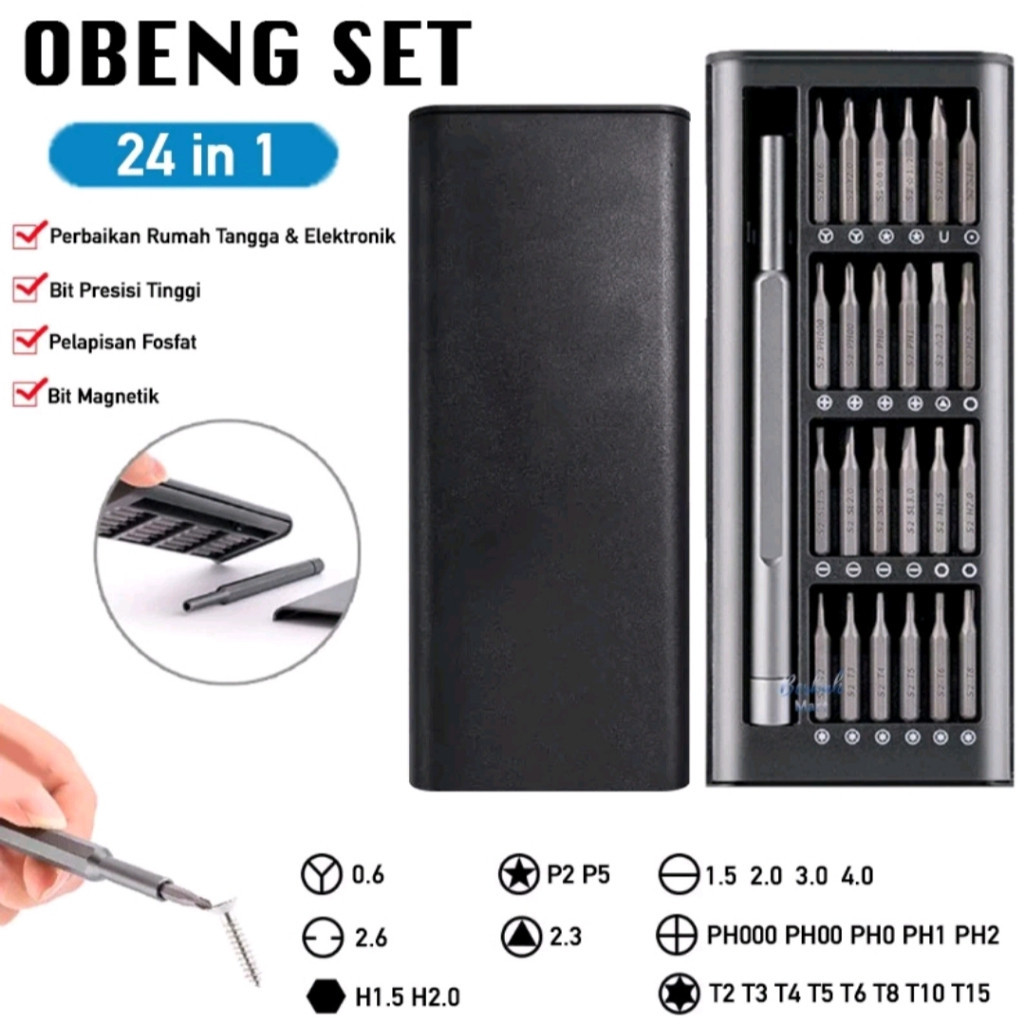 OBENG SET PREMIUM MAGNETIK 24 IN 1 - Gambar 2