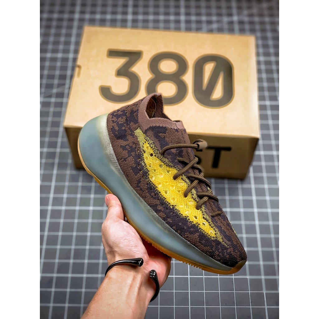 Sepatu YEEZY Boost 380 FZ4994 Coklat Kuning Pure Original BASF Outsole Premium