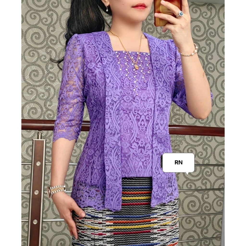 LITAShop  ATASAN BLUS KARTINI SEMI PRANCIS/BAJU KEBAYA KONDANGAN WANITA GEREJA