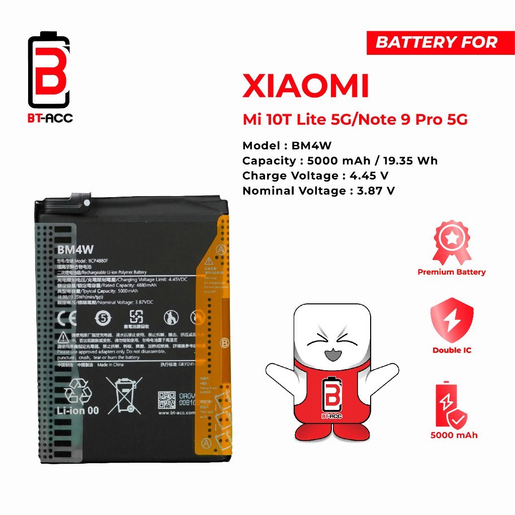 Post BM4W Battery Baterai Batre For Xiaomi  MI 10T Lite 5G / Note 9 Pro 5G