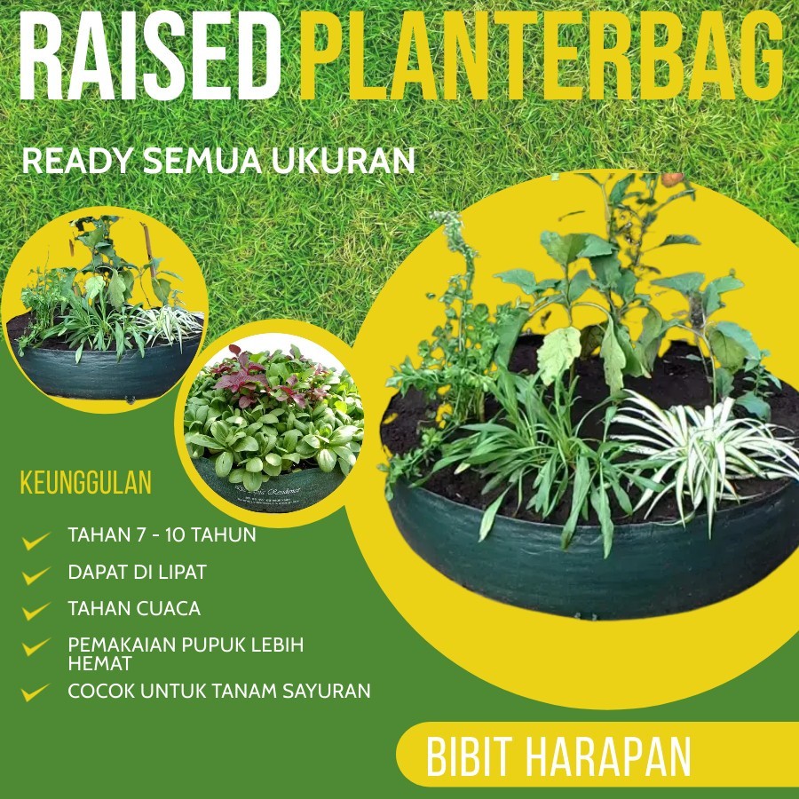Wony Store - Planter Bag Raised Bed Planterbag Bulat Polybag Pot Kantong Tanaman
