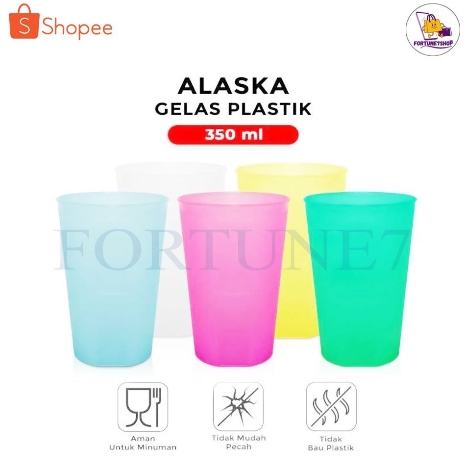 Best Paket Promo 1 Lusin Gelas Minum Warna Plastik / Gelas kopi / Gelas Teh