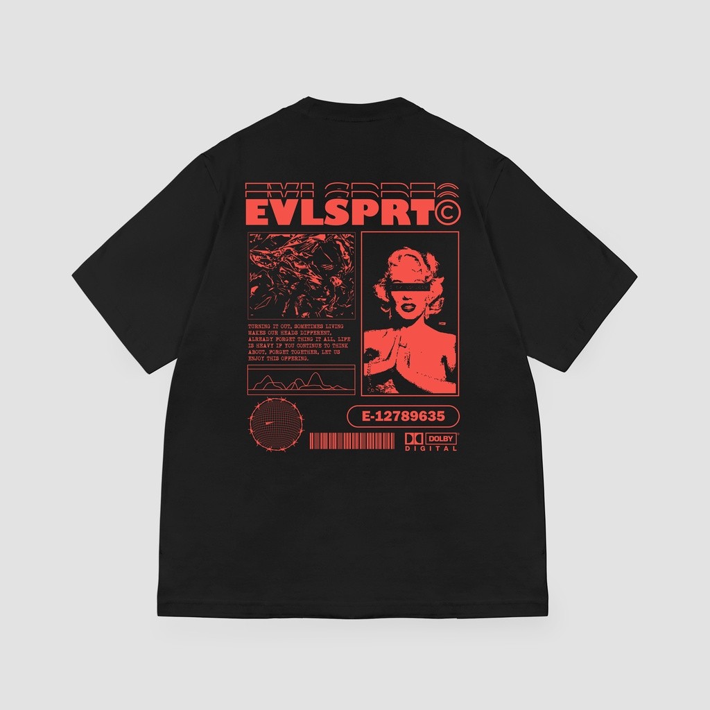 Kaos Casual EVILSPIRIT KAOS - DIGITAL BLACK UNISEX