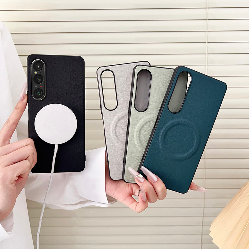 Kasus Untuk Sony Xperia 1 VII VI V IV III Magnetic Leather Phone Cover Shockproof Shell TPU Magnet X