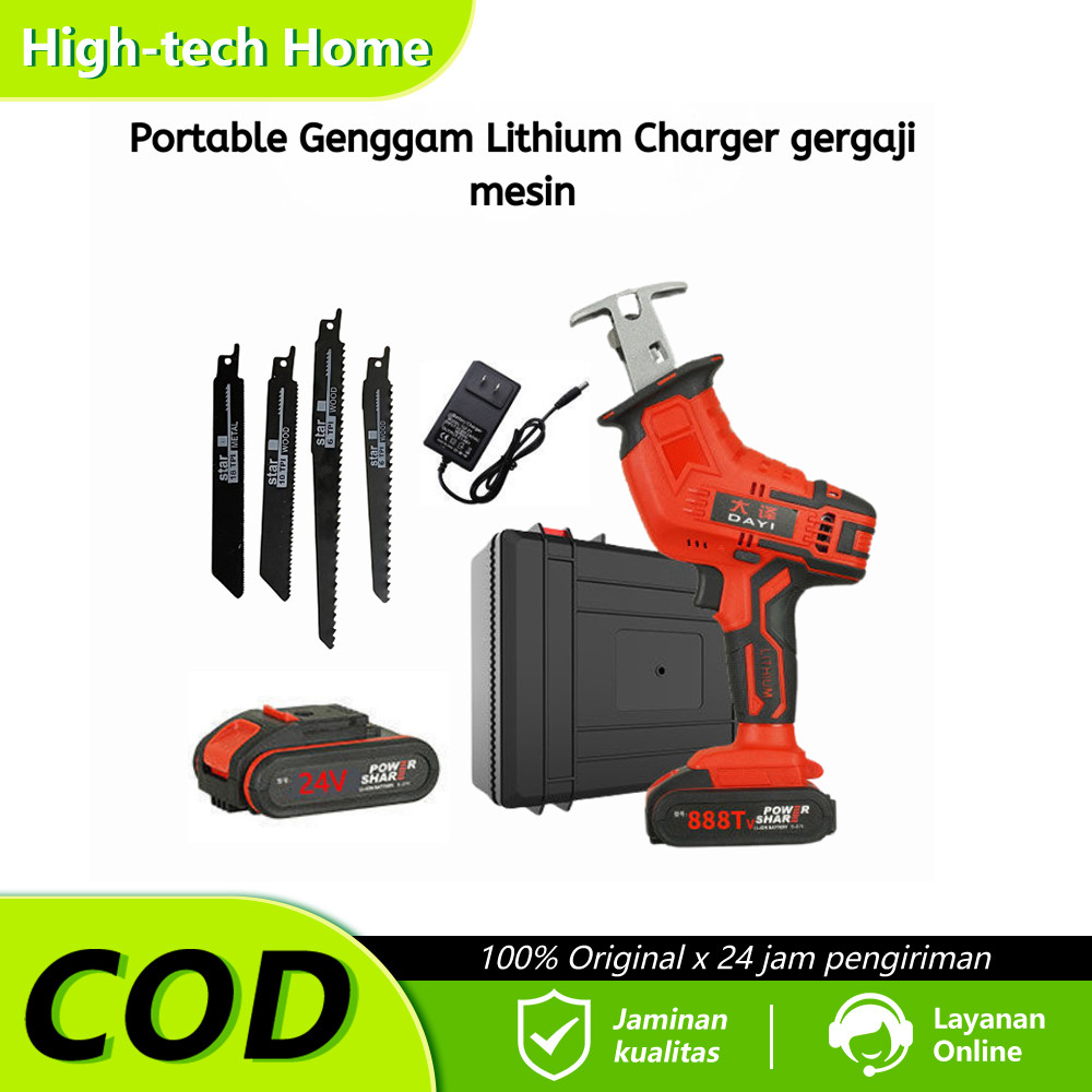 Gergaji Rantai Chainsaw Gergaji Elektrik Mini Portable Genggam Lithium Charger gergaji mesin