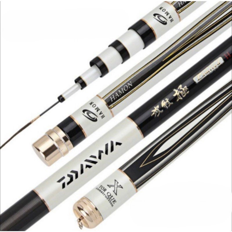 Tegek Daiwa Hamon Kaku Ringan Warna Putih Dan Kuning 360 450 540 630