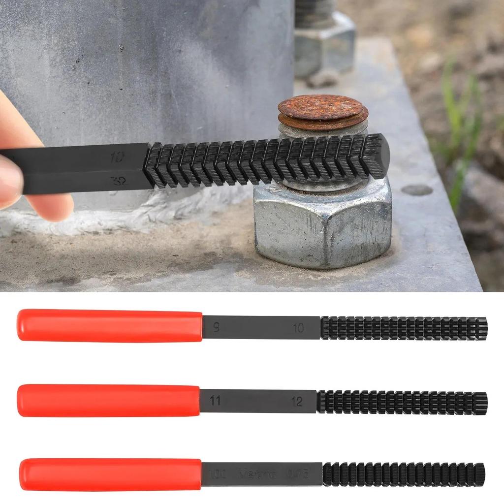 3Pcs Thread File High Hardness Thread Restorer File Multipurpose Metric Thread Repair File Heavy Dut