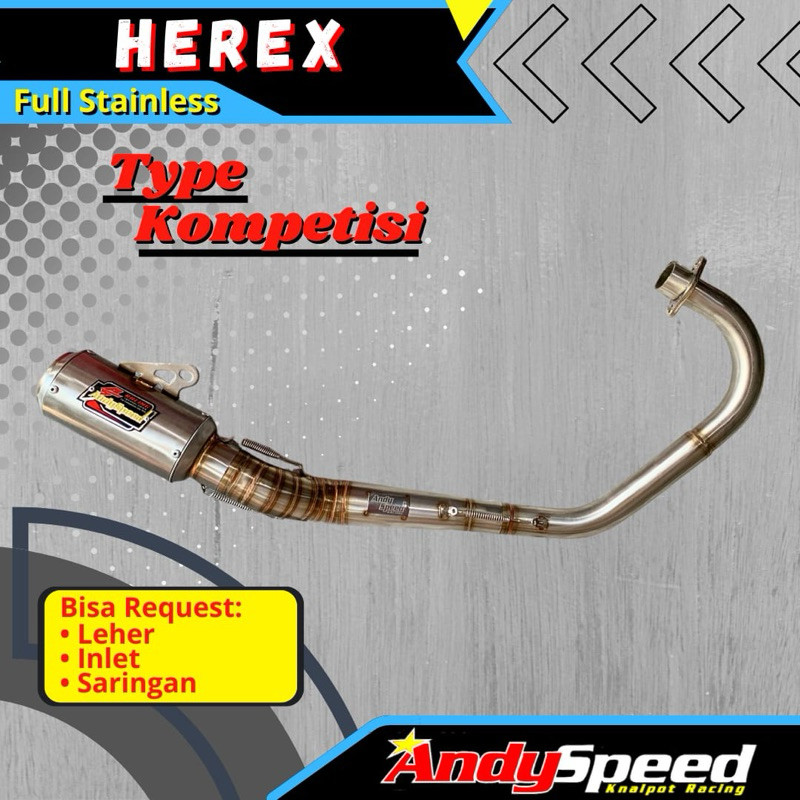 KNALPOT HEREX TIGER GL CB MEGAPRO BY REQUEST MERK ANDY SPEED