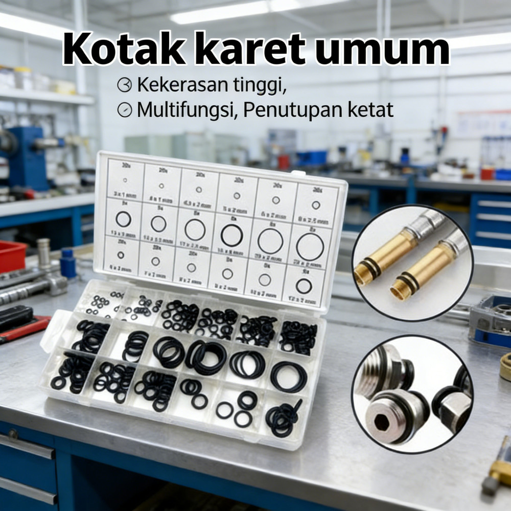 Set Box 225pcs O-Ring Seal Karet O Ring Seal Multifungsi Tightening Rubber