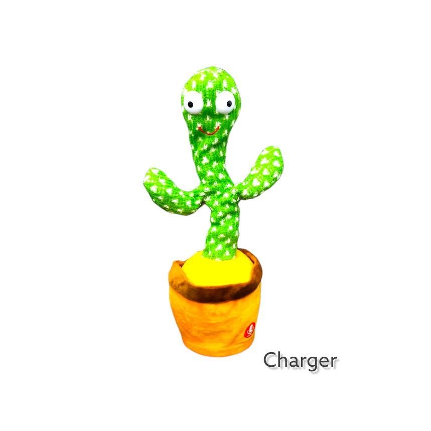 Mainan Boneka Kaktus Goyang/ Berjoget (USB Charge) TERMURAH. - Kaktus Polos
