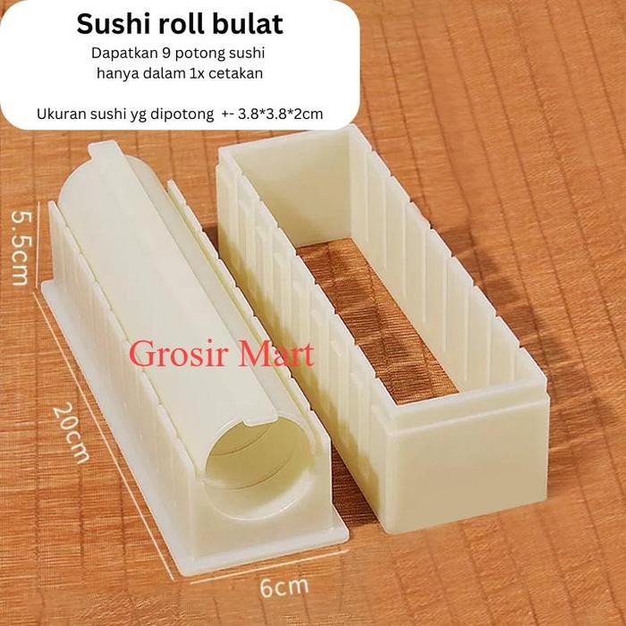 (PPLUS.ID) Cetakan Sushi Gulung Roll Motif Bulat Kotak Hati Roll Cetakan Sushi Maker Otomatis Prakti