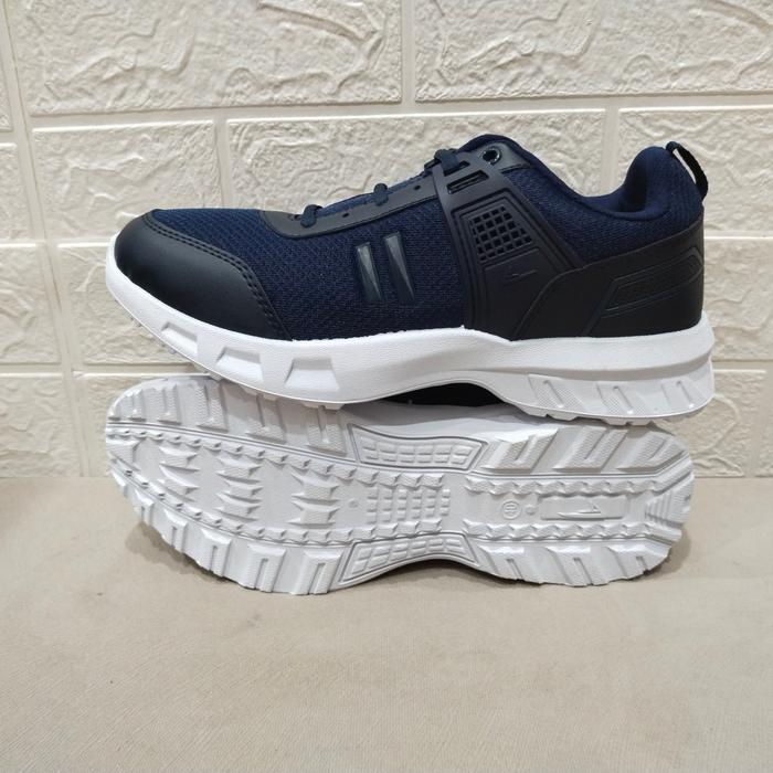 sepatu badminton sepatu olahraga pro att - navy putih, 40