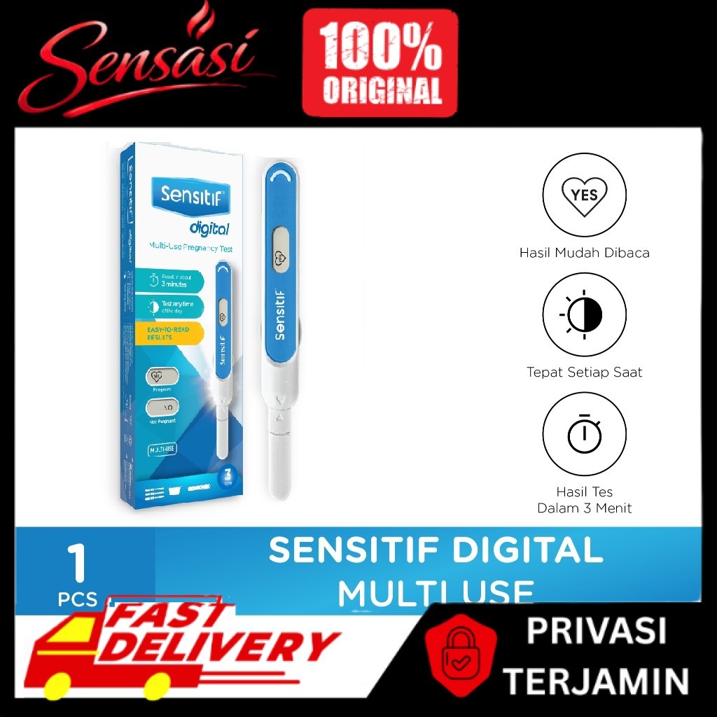 Sensitif Digital Test Pack isi 1 Pcs / Alat Tes Kehamilan | tespek