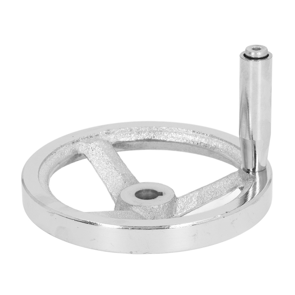 3 Spoke Hand Wheel with Revolving Handle Cast Iron Round Handwheel for Lathe Milling Grinng Machine 