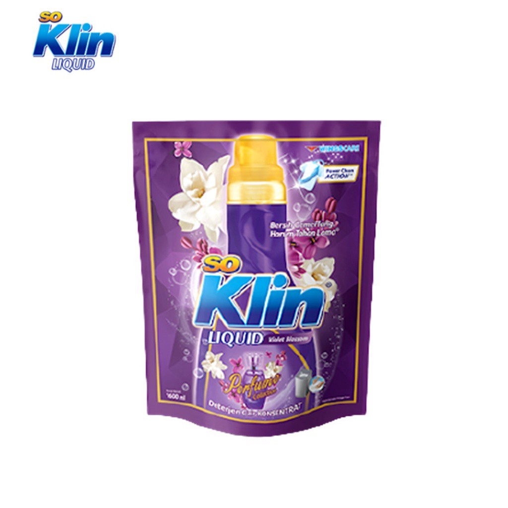 Promo MurahSoklin Deterjen Cair Violet Pouch 1600 ml Terlaris