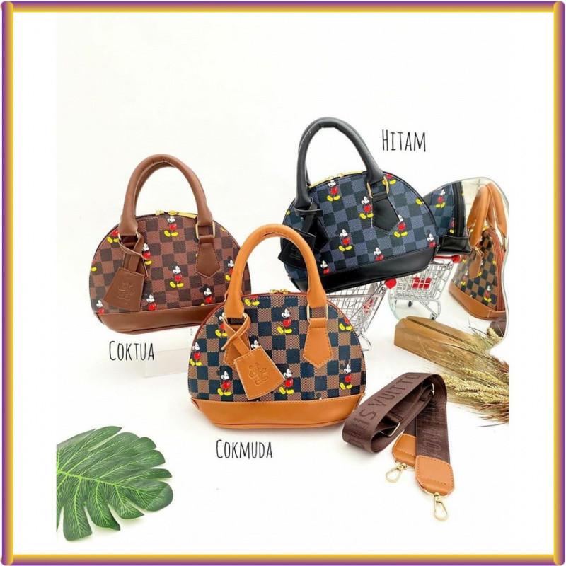 TAS LUCU ALMA MICKEY / TAS WANITA / TAS SELEMPANG WANITA / SLING BAG / TAS MICKEY