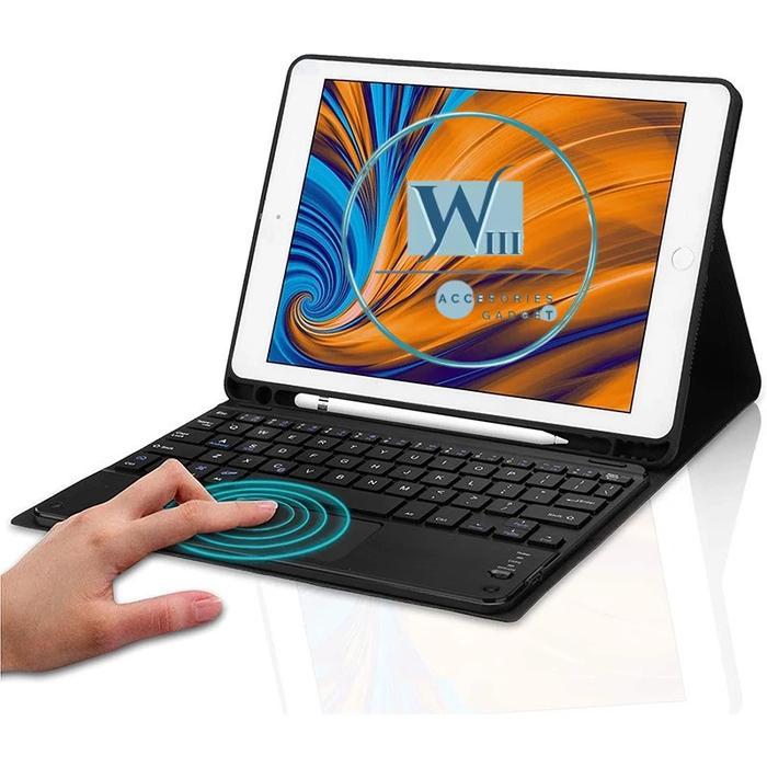 COMPATIBLE WITH IPAD MINI 6/5 TH GENERATION BOOK COVER KEYBOARD PLUS TOUCHPAD WIRELESS CASE KEYBOARD